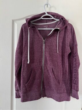 Reebok Heather Plum Full-Zip Hoodie